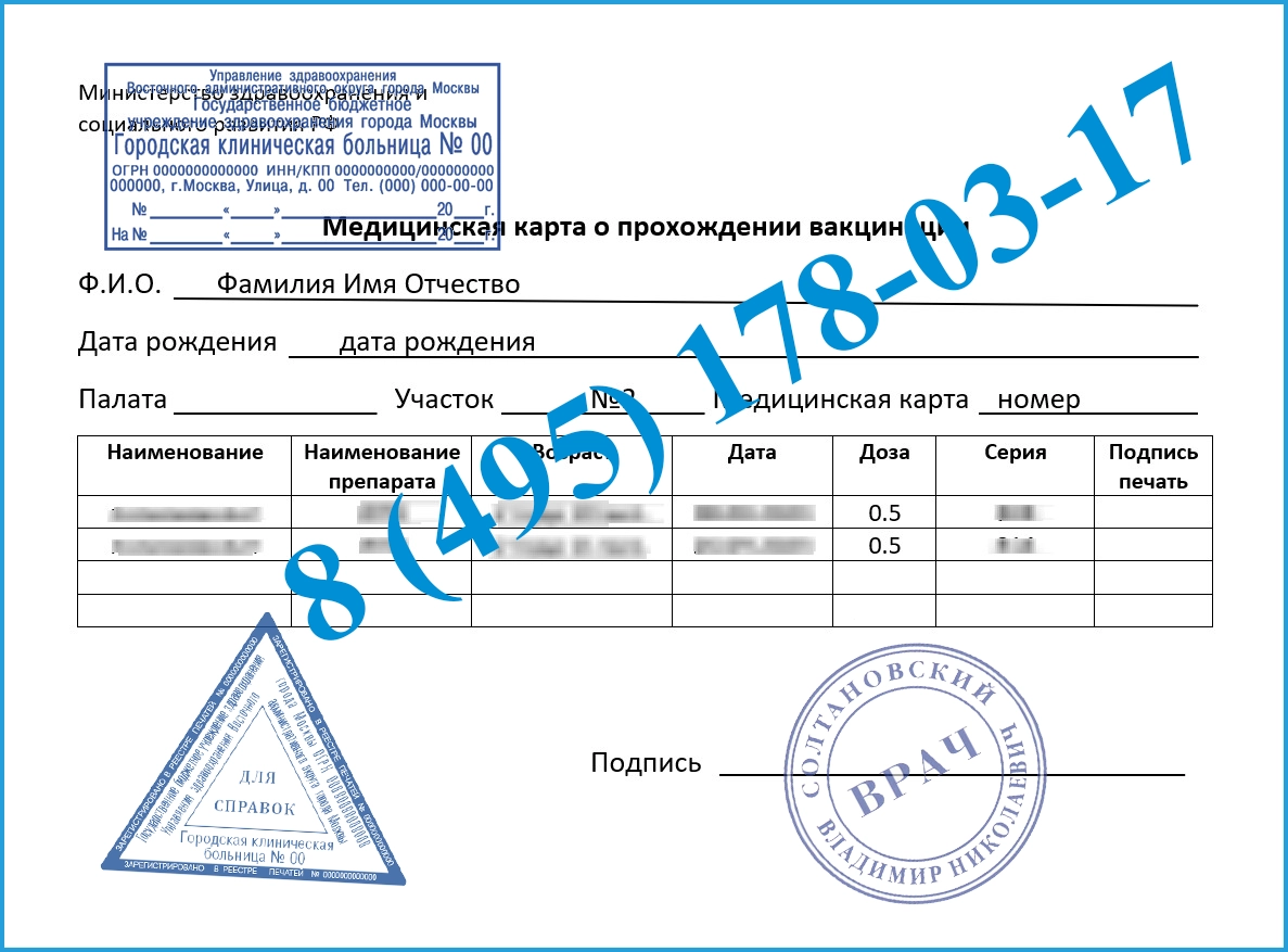 Подлинный анализ на ВПЧ с печатями и подписью врача